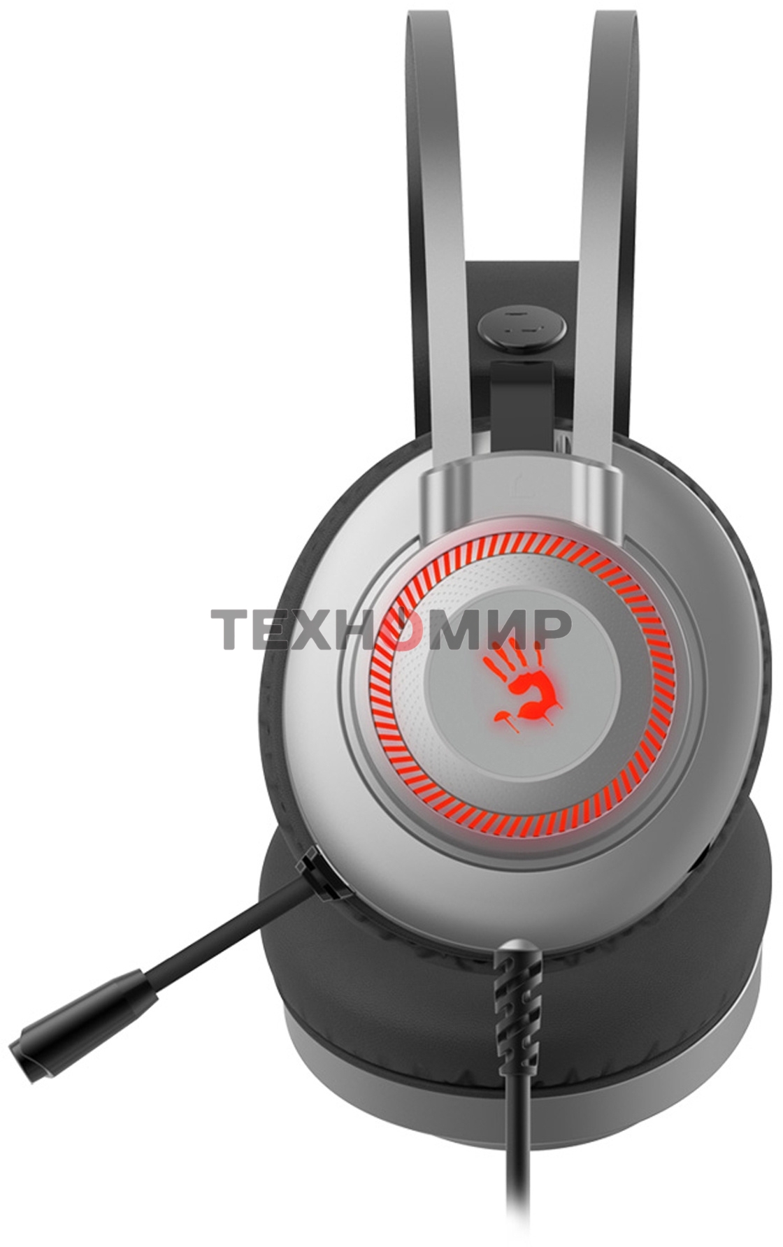 Гарнитура проводная с микрофоном A4Tech Bloody J200S серый 2м мониторные USB оголовье (J200S)