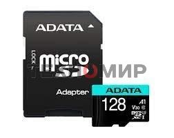 Флеш карта MICRO SDXC 128Gb W/AD. AUSDX128GUI3V30SA2-RA1 ADATA