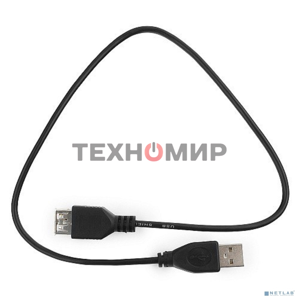 Кабель-удлинитель Гарнизон USB 2.0, AM/AF, 1м, пакет (GCC-USB2-AMAF-1M)