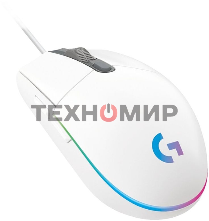 Мышь проводная Logitech G102 LIGHTSYNC белый, 8000 dpi, USB, кнопки - 6