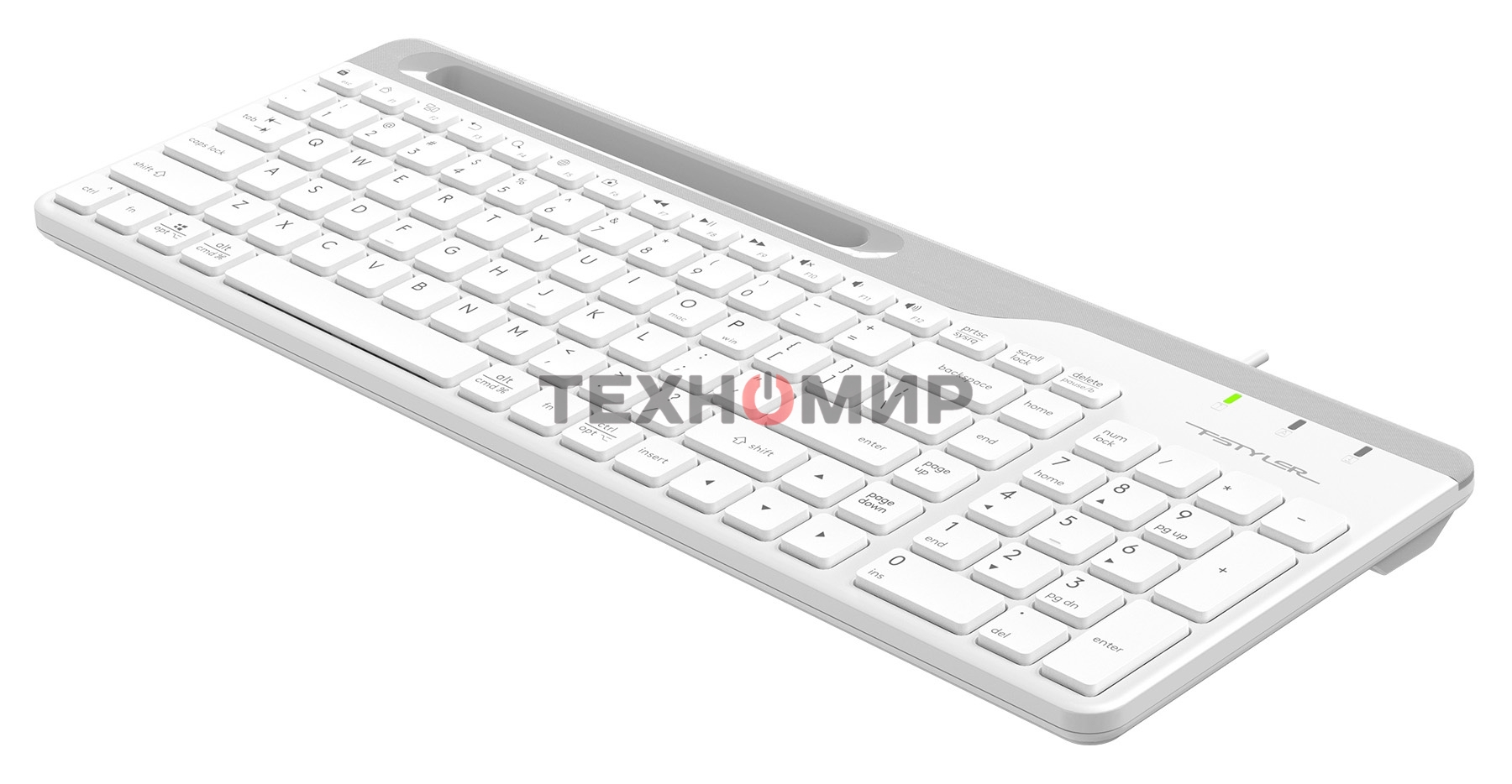 Клавиатура проводная A4Tech Fstyler FK25, USB, белый/серый