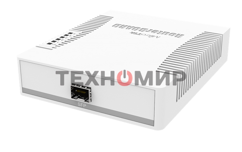 Коммутатор сетевой MikroTik RB260GS RouterBOARD 260GS 5-port Gigabit smart switch with SFP cage, SwOS, plastic case, PSU