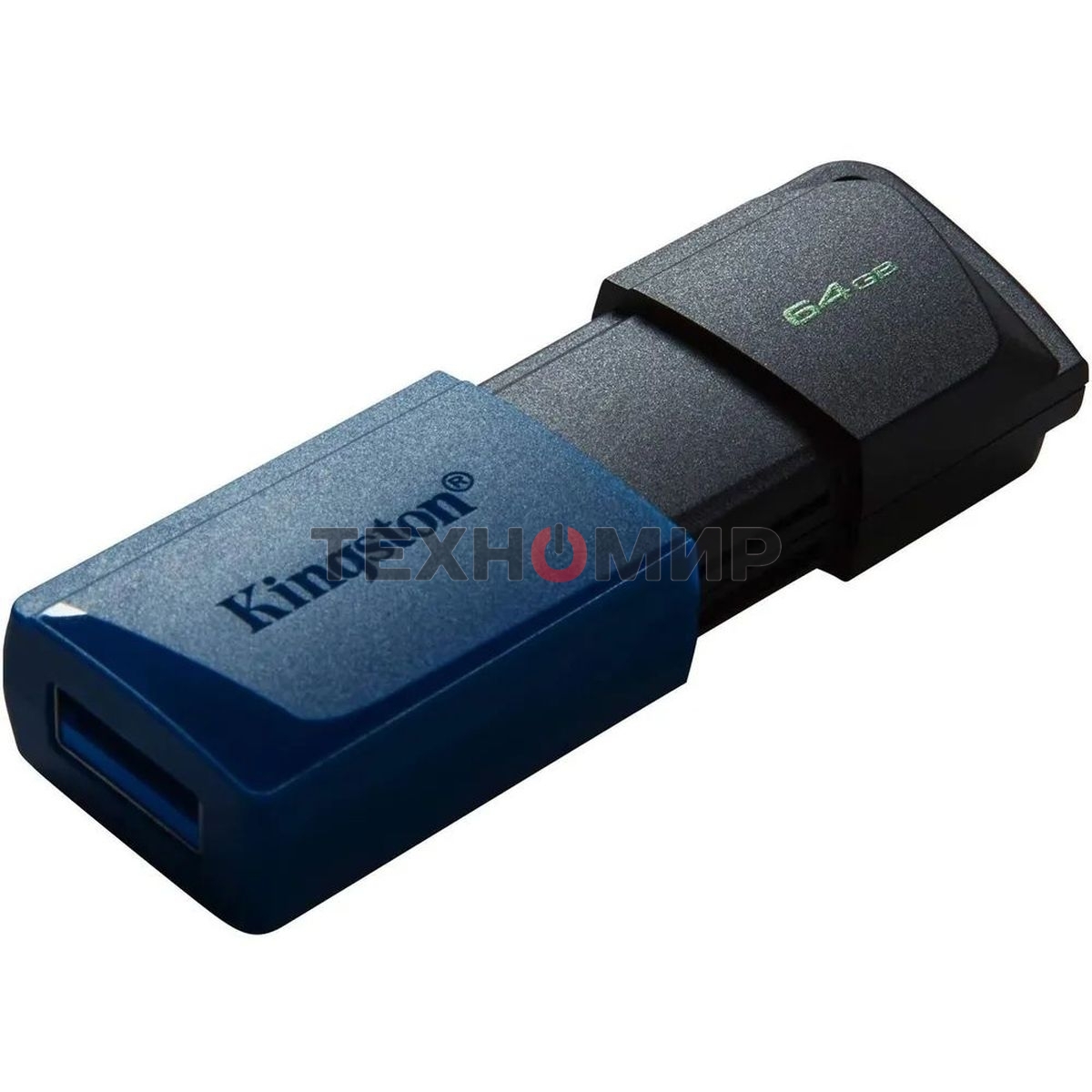 Флешка USB Kingston DataTraveler Exodia M (DTXM/64Gb), 64Gb, USB 3.0, R/W 70/45, черный/синий