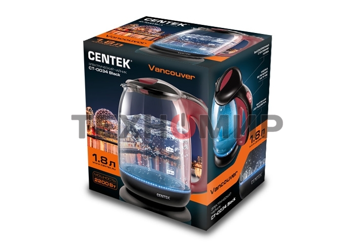 Чайник электрический Centek CT-0034 черный