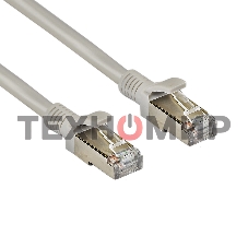 Патч-корд ExeGate FTP-RJ45-RJ45-C5e-CU-1M-GY, FTP, cat.5e, 1м, медь, серый
