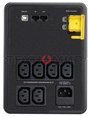 Источник бесперебойного питания APC Back-UPS BX1200MI 650Вт 1200ВА черный