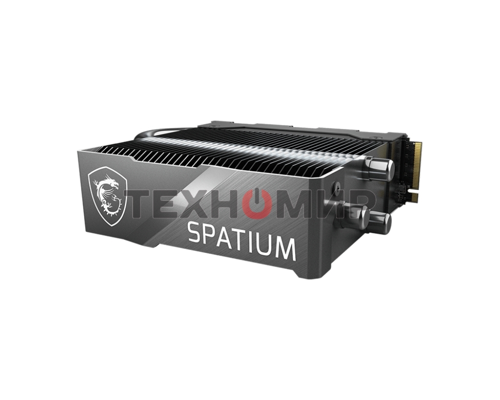 Накопитель SSD MSI 4Tb SPATIUM M580 FROZR,M.2(22x80мм), NVMe, PCIe 5.0 x4, 3D TLC, R/W 14100/12600, IOPs -/-, DRAM buffer 8192, TbW 3000, DWPD 0.38, with Heat Spreader (5 лет)