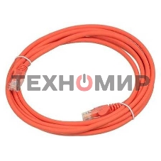 Патч-корд LANMASTER TWT UTP cat.5e, с заливными колпачками, 2.0 м, оранжевый