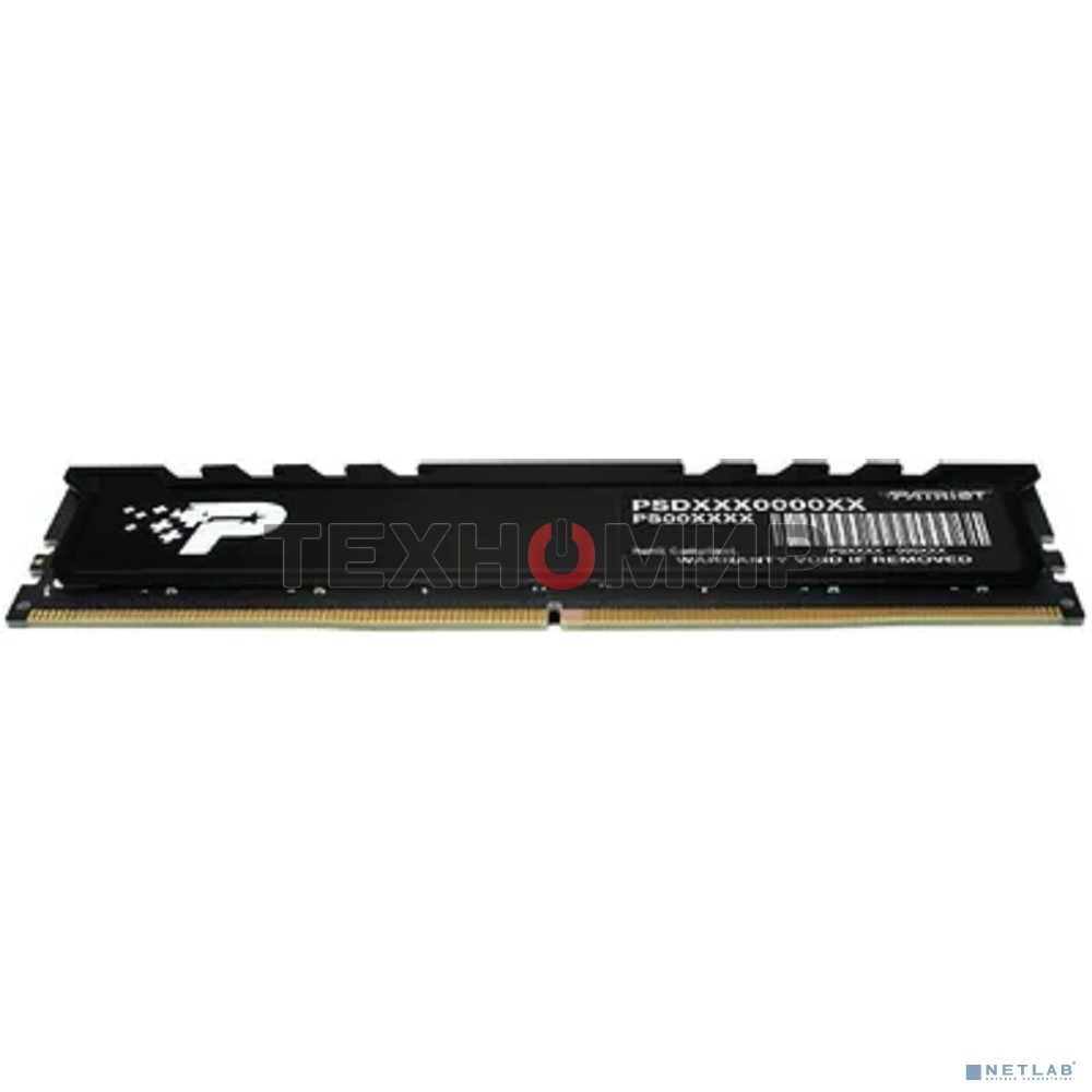 Оперативная память Patriot Signature Premium, DDR5, 16Gb (1x16 GB), 5600 MHz, CL46, DIMM, радиатор, черный