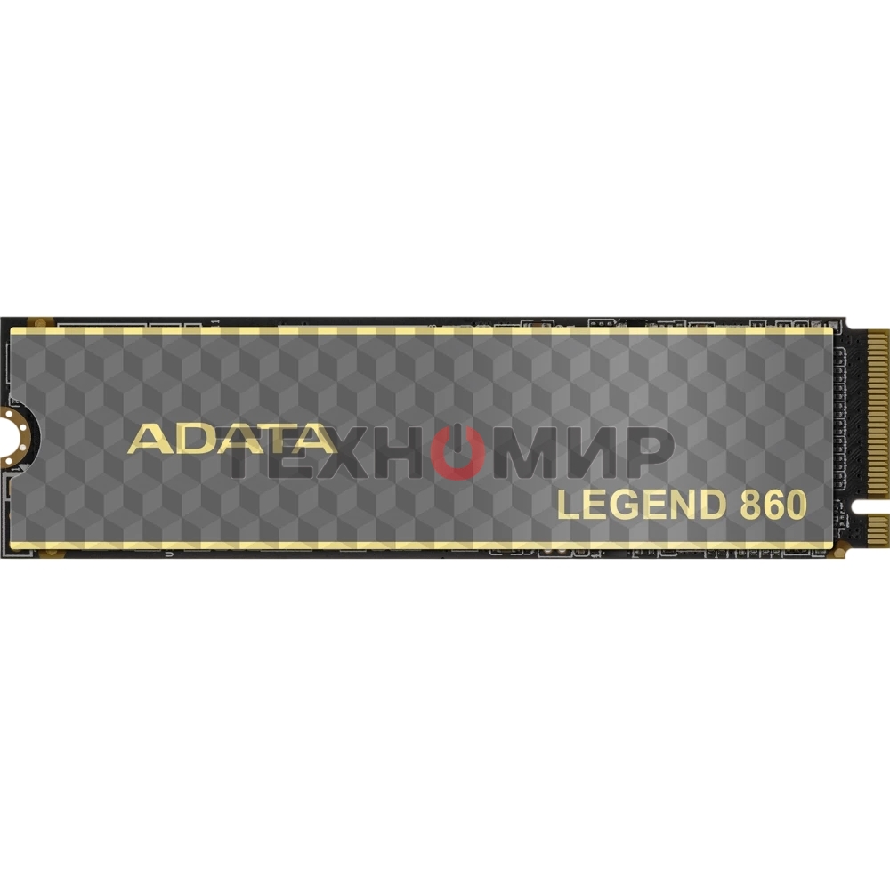 Накопитель SSD ADATA LEGEND 860, 1Tb, PCIe 4.0 x4, 2280, NVMe, R/W 6000/4000, с радиатором