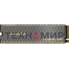 Накопитель SSD ADATA LEGEND 860, 1Tb, PCIe 4.0 x4, 2280, NVMe, R/W 6000/4000, с радиатором