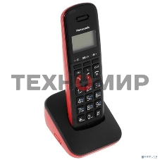 Телефон беспроводной (DECT) Panasonic KX-TGb610RUR, Монохромный, АОН, черный/красный