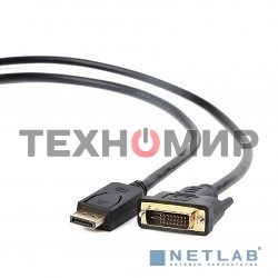Кабель DisplayPort-DVI Gembird/Cablexpert 1м, 20M/19M, черный, экран, пакет