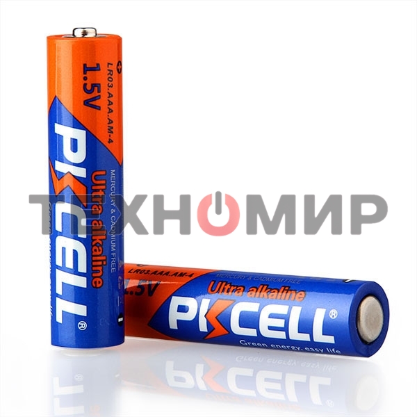 Щелочной/алкалиновый элемент питания PKCELL LR03-4B тип - AAА 4 шт в блистере