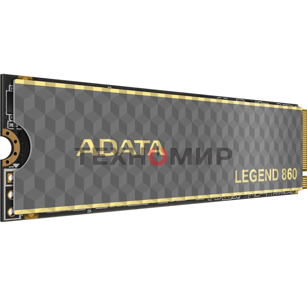 Накопитель SSD ADATA LEGEND 860, 1Tb, PCIe 4.0 x4, 2280, NVMe, R/W 6000/4000, с радиатором
