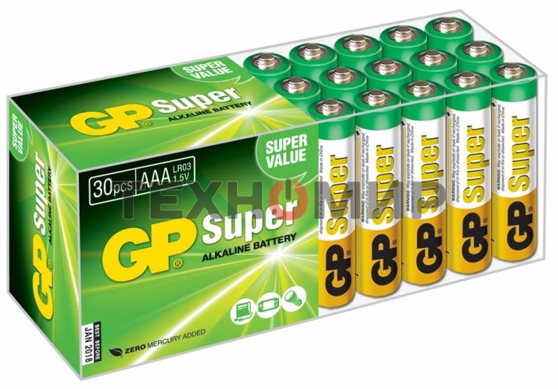 Батарейка GP 24AA21-2CRSWC30 180/720 AAA (30шт) спайка