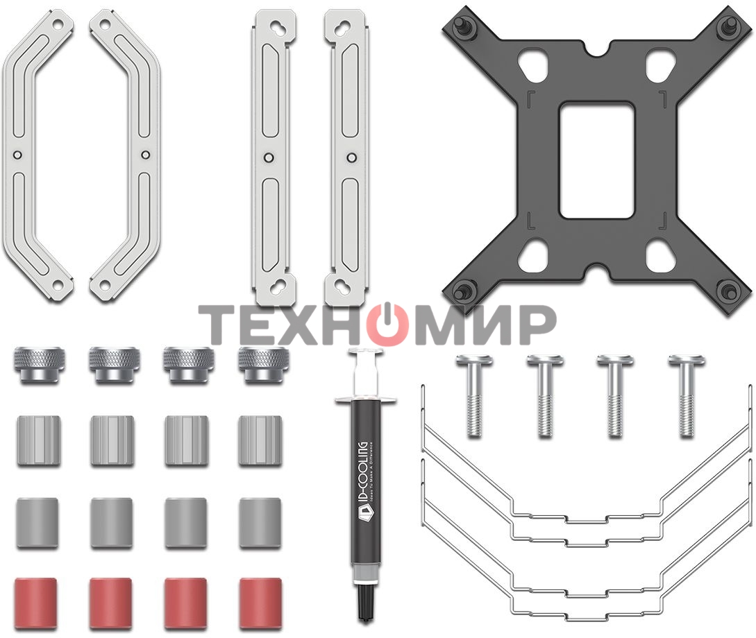 Кулер ID-COOLING SE-224-XTS ARGb белый 120мм алюминий/медь 1500rpm 29db 4-pin 220W 151мм