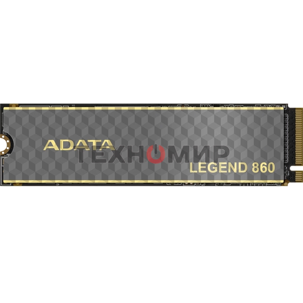 Накопитель SSD ADATA LEGEND 860, 2Tb, PCIe 4.0 x4, M.2 2280, NVMe, R/W 6000/5000, с радиатором
