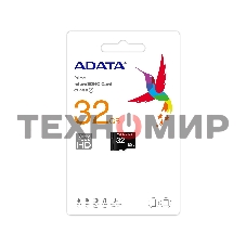 Флеш карта microSD 32Gb ADATA microSDHC Class 10 UHS-I A1 100/20 MB/s (SD адаптер)