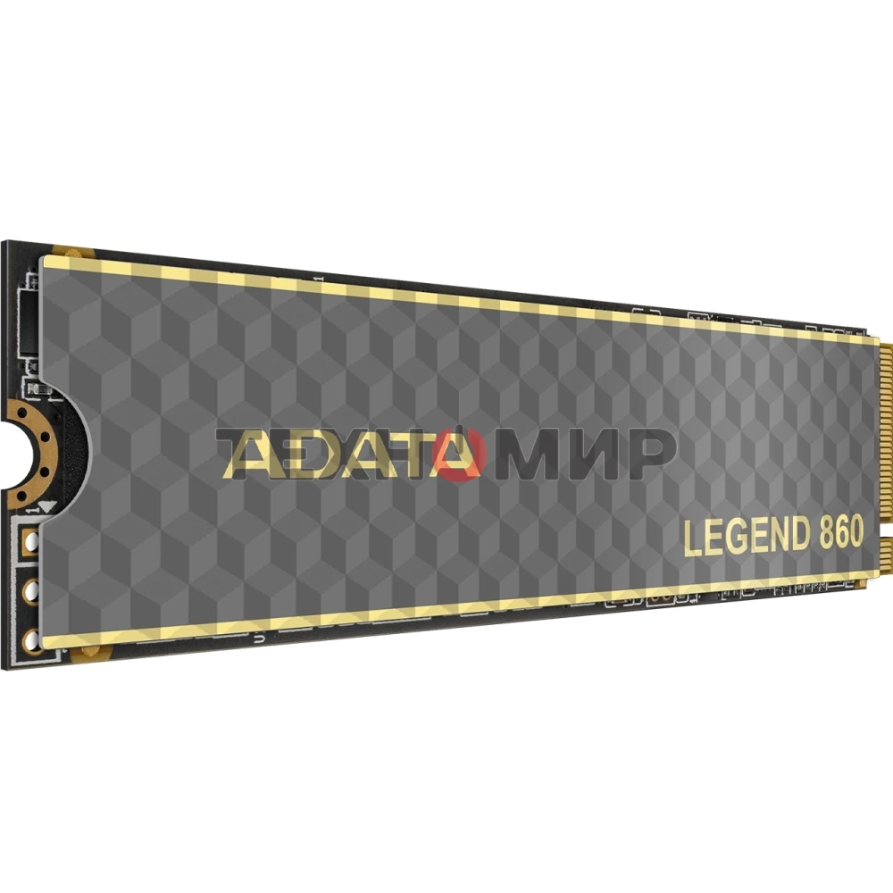 Накопитель SSD ADATA LEGEND 860, 2Tb, PCIe 4.0 x4, M.2 2280, NVMe, R/W 6000/5000, с радиатором