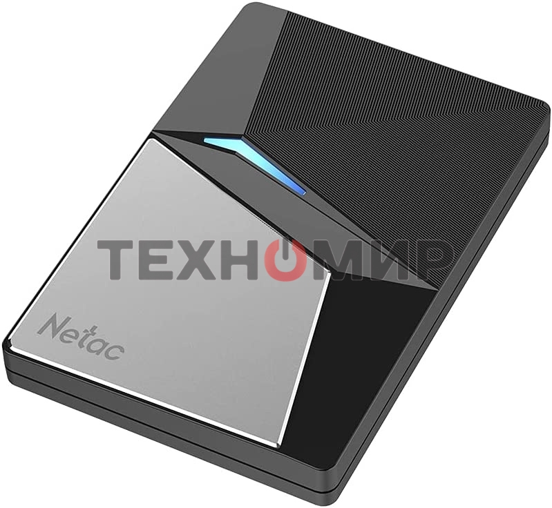 Внешний SSD Netac Z7S, 480 Gb, USB 3.2 Gen 2 Type-C, R/W 550/480, черный
