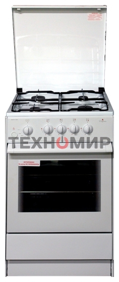 Плита газовая Darina 1B GM 441 005 W белый/черный, конфорок 4 шт, духовка 50 л, 50 см x 85 см x 51 см