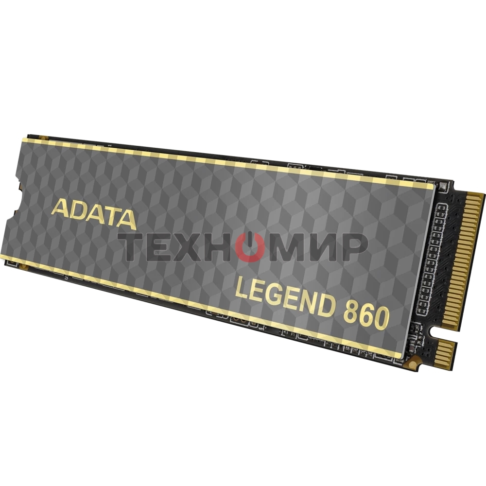 Накопитель SSD ADATA LEGEND 860, 2Tb, PCIe 4.0 x4, M.2 2280, NVMe, R/W 6000/5000, с радиатором