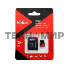 Флеш Карта MicroSD card Netac P500 Extreme Pro 256Gb, retail version w/SD adapter