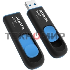 Флешка USB ADATA UV128 (AUV128-32G-RBE), 32Gb, USB 3.0, R/W 100/30, черный/синий