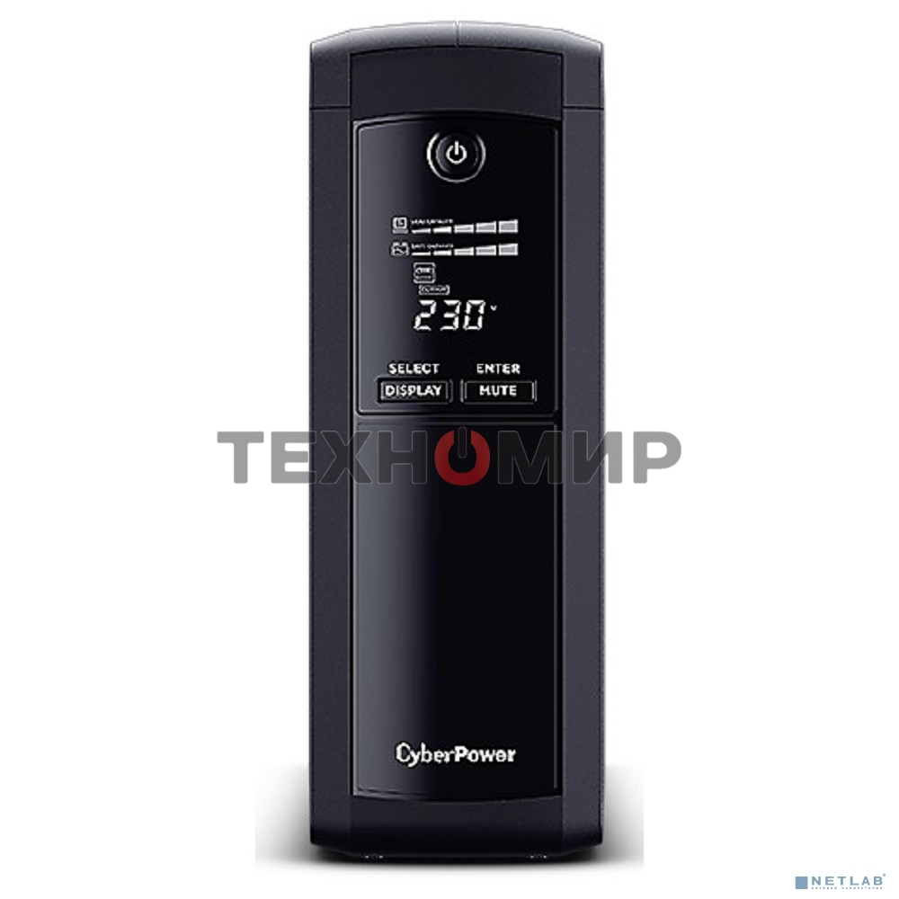 Источник бесперебойного питания UPS CyberPower VP1200EILCD Line-Interactive 1200VA/720W USB/RS-232/RJ11/45 (4 + 4 IEC С13)