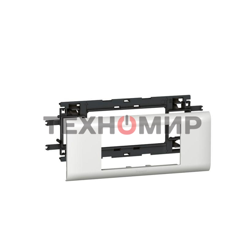 Суппорт LEGRAND 010954 Mosaic 4 модуля, с рамкой, 65мм