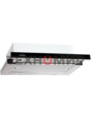Вытяжка встраиваемая Elikor Интегра Glass 45Н-400-В2Д нержавеющая сталь/черное стекло, 45 см, 400 куб. м/ч, 55 дБ