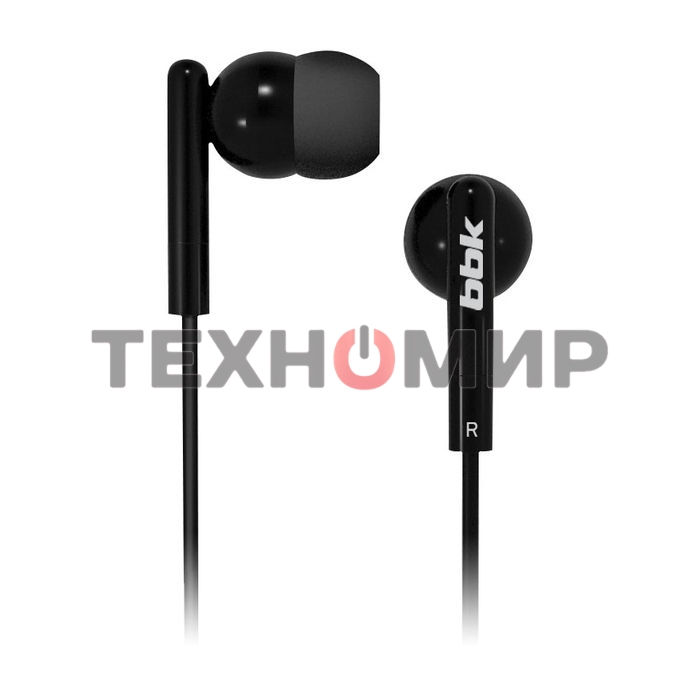 Проводные наушники BBK EP-1003S черный, вкладыши