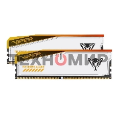Оперативная память Patriot Viper Elite 5 TUF Gaming, DDR5, 32Gb (2x16 GB), 6000 MHz, CL36, DIMM, радиатор, RGB, белый