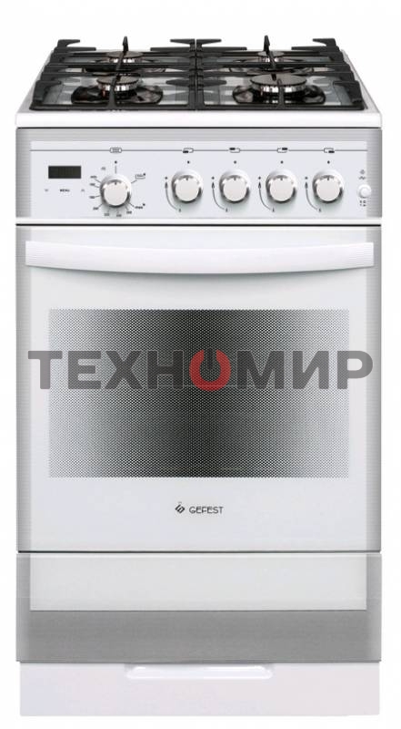 Плита газовая Gefest ПГ 5500-03 0042 белый, конфорок 4 шт, духовка 52 л, 50 см x 85 см x 58.5 см