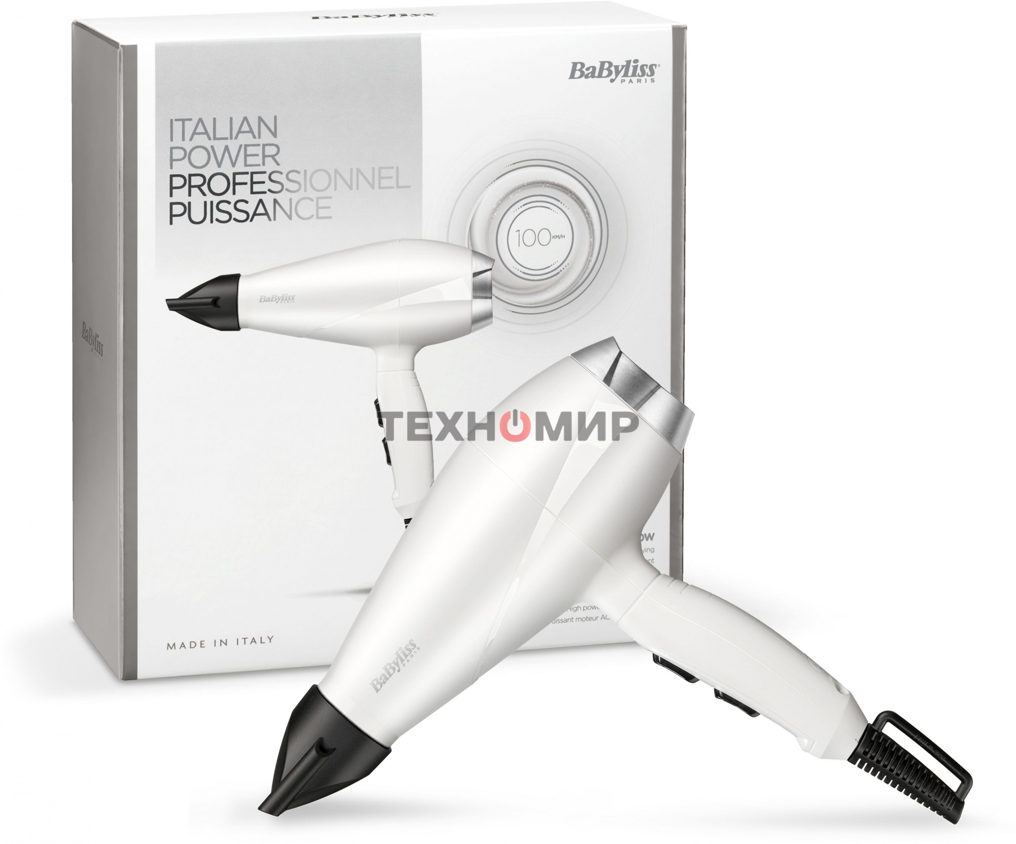 Фен BaByliss 6704WE белый, 2000 Вт