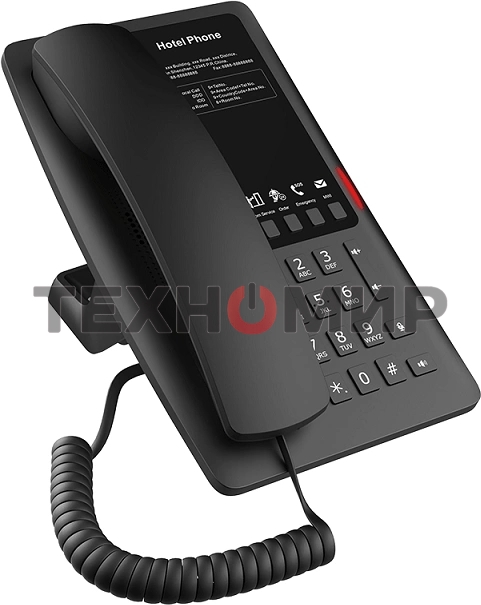 Гостиничный IP-телефон Fanvil H4W WIFI Hotel Phone 2 SIP Lines 1 USB Port for phone charging 5 Soft keys prograммable service hotline 2.4GHz&5GHz,Wi-Fi 6 PoE HD Voice PSU