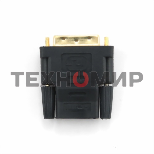 Переходник Cablexpert HDMI-DVI 19F/19M золотые разъемы, пакет, черный