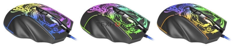 Мышь проводная Defender Bulletstorm GM-928 черный, 7200 dpi, USB, кнопки - 7