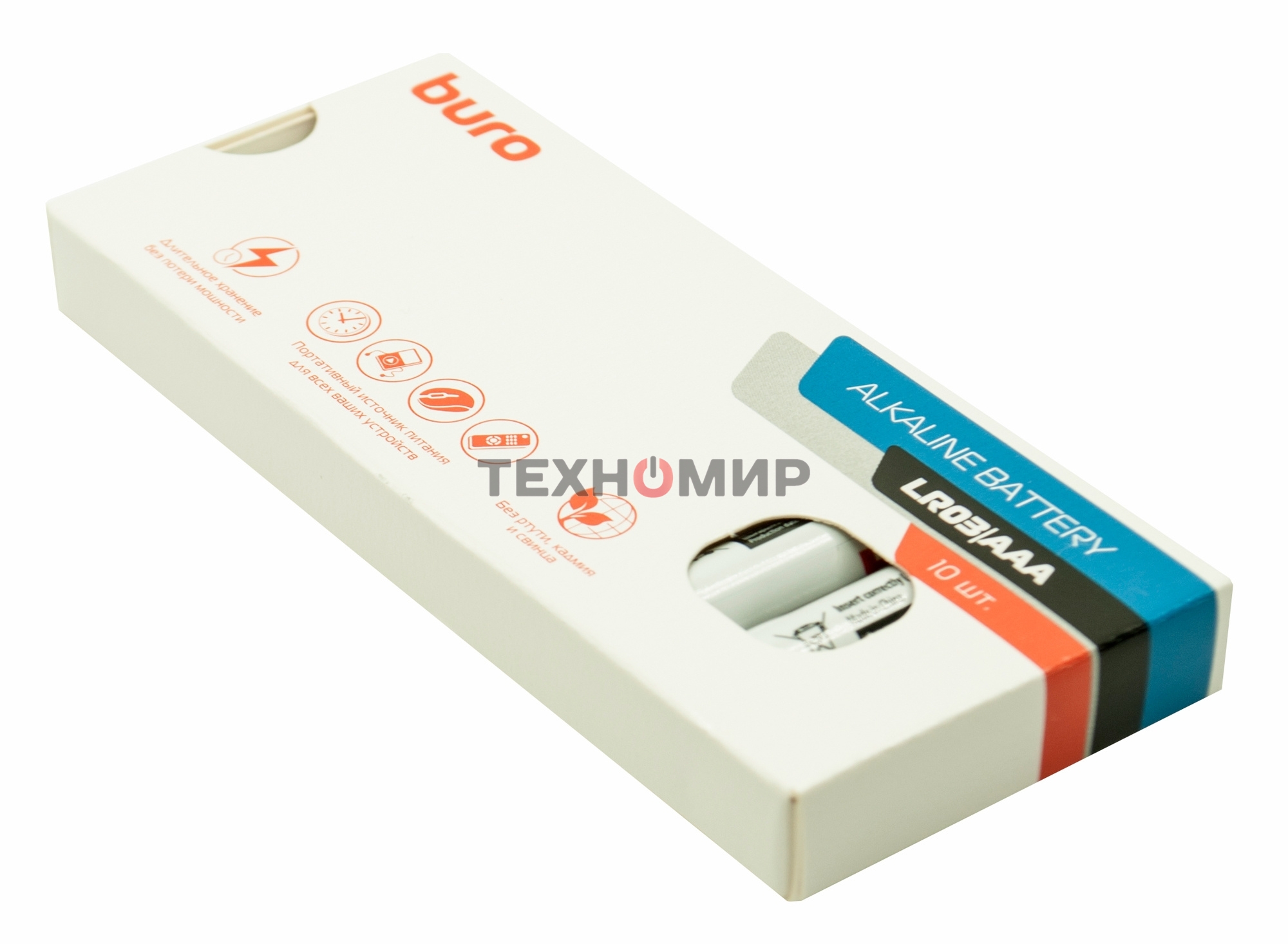 Батарея Buro Alkaline LR03 AAA (10шт) коробка