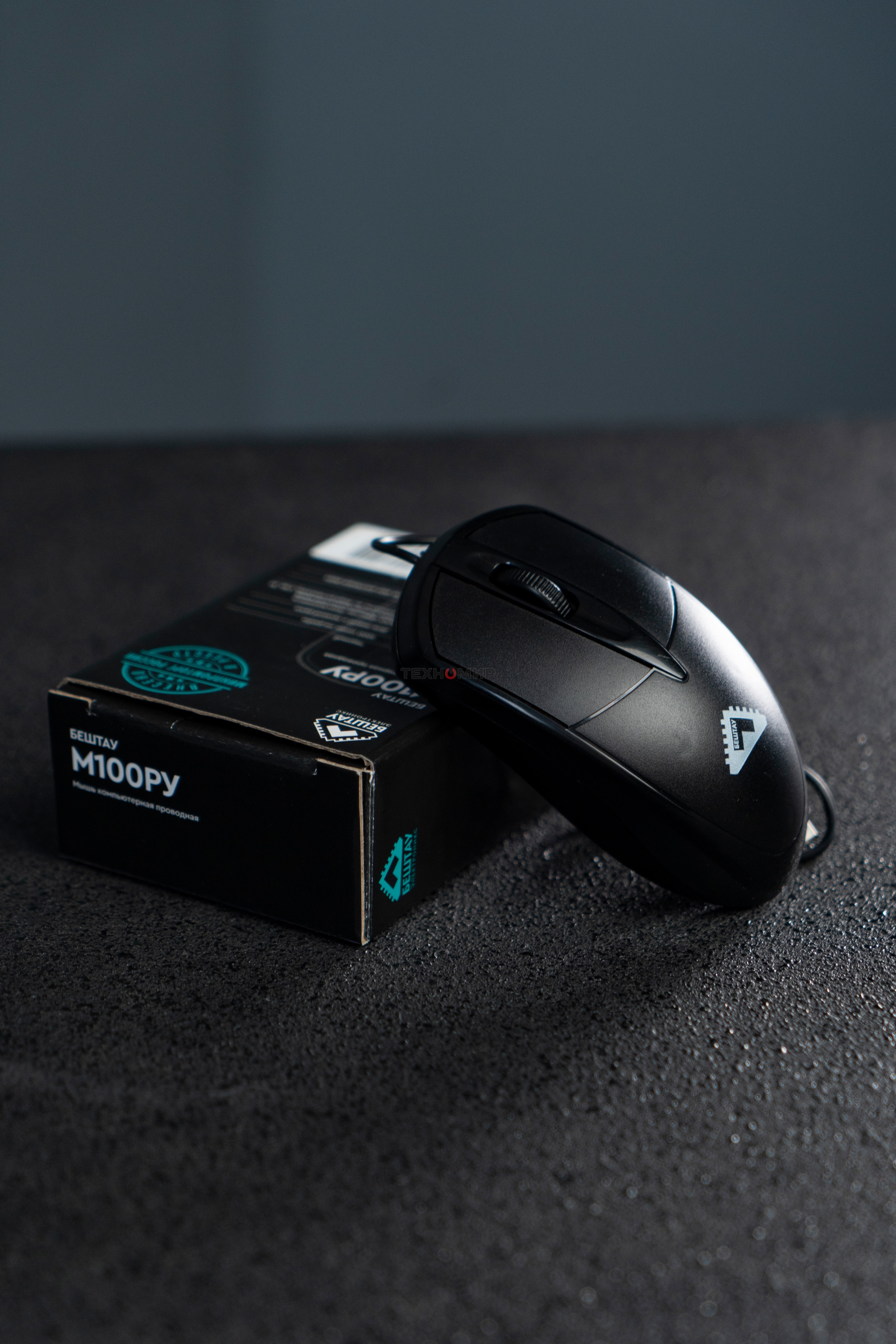 Мышь проводная БЕШТАУ М100РУ черный, 1200 dpi, USB, кнопки - 3