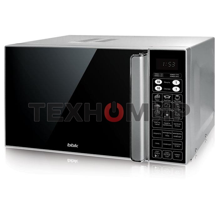 Микроволновая печь BBK 23MWC-982S/SB-M серебристый/черный, 23 л, 900 Вт, переключатели - сенсор