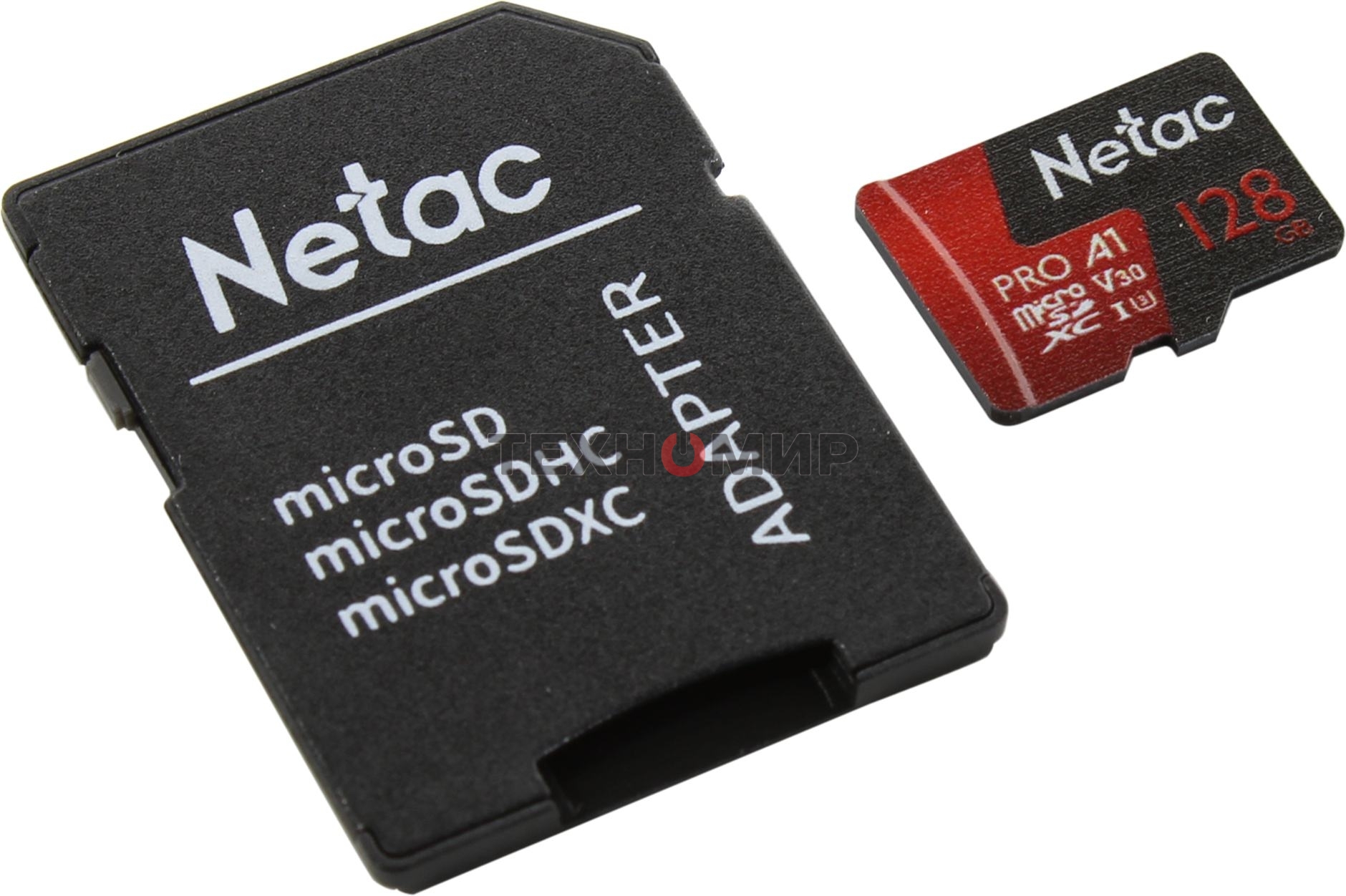 Флеш карта MicroSD card Netac P500 Extreme Pro 128Gb, retail version w/SD adapter