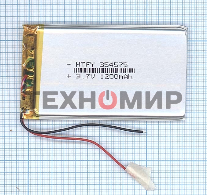 Аккумулятор Li-Pol (батарея) 3.5x45x75 мм 2pin 3.7V/1200mAh