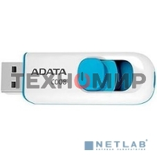 Флешка USB ADATA C008 (AC008-16G-RWE), 16Gb, USB 2.0, R/W 15/5, белый/синий