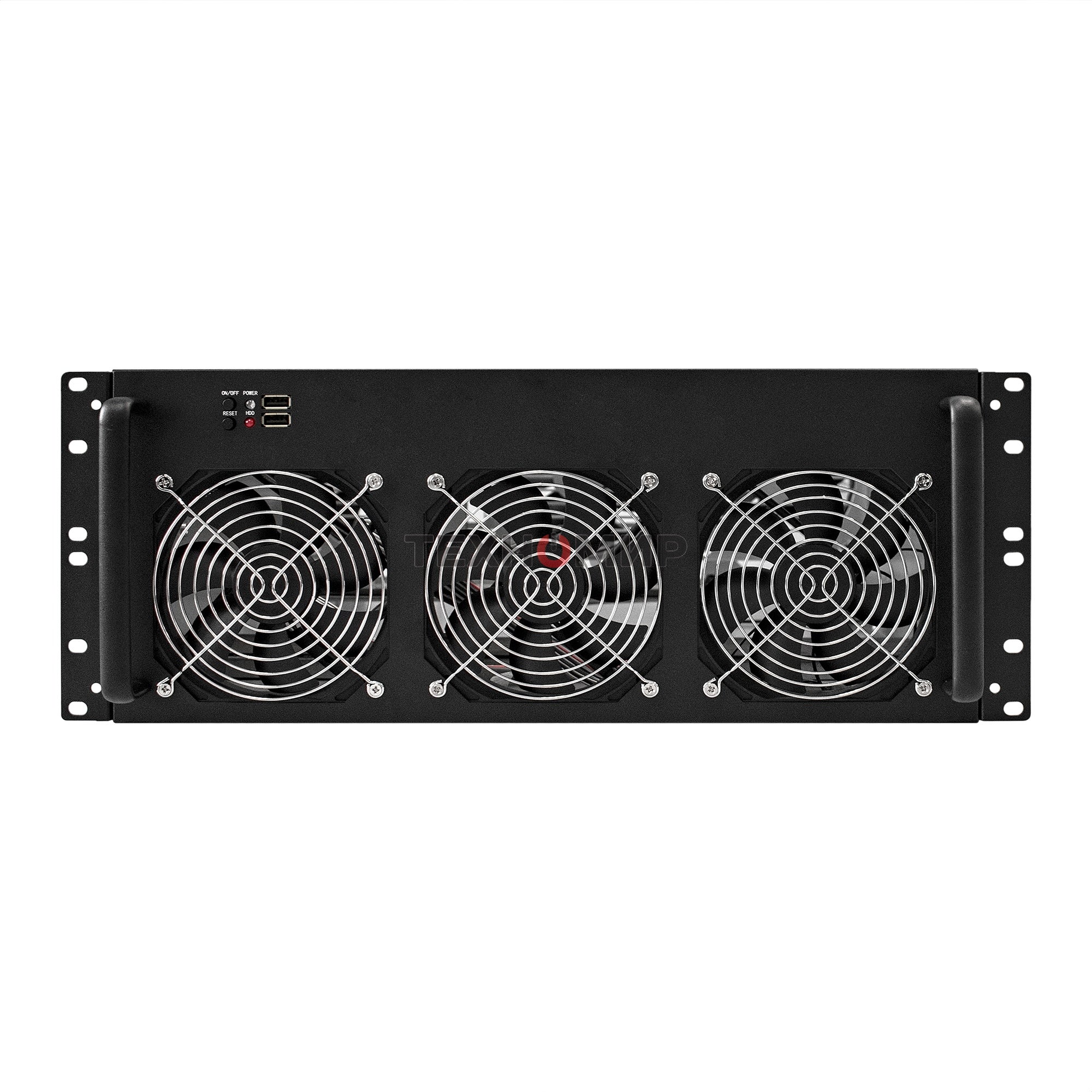 Корпус для майнинга ExeGate EX288960RUS Pro 8-650 без БП, 2*USB, 6*fan 120мм, места под: 8 видеокарт, 1 БП