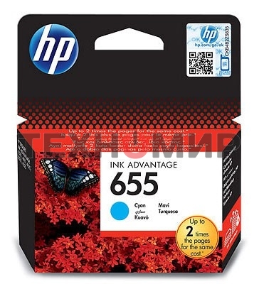 Картридж струйный HP 655 CZ110AE голубой для HP DJ IA 3525/4615/4625/5525/6525 (600 стр.)