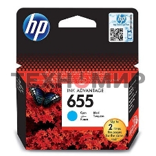 Картридж струйный HP 655 CZ110AE голубой для HP DJ IA 3525/4615/4625/5525/6525 (600 стр.)