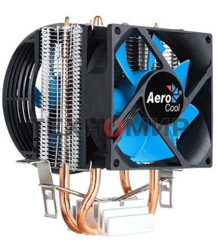 Кулер для процессора AeroCool/Formula Verkho 2 Dual серебристый, 90 мм, алюминий/медь, 2000 об/мин, 25 дБ, 4 pin, 120 Вт, 135 мм