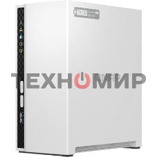 Сетевое хранилище SMB QNAP TS-233 NAS 2 HDD trays. ARM 4-core Cortex-A55 2.0GHz, ram 2 Gb (max), 1x1GbE, 2xUSB 2.0 port,1xUSB 3.2 Gen 1